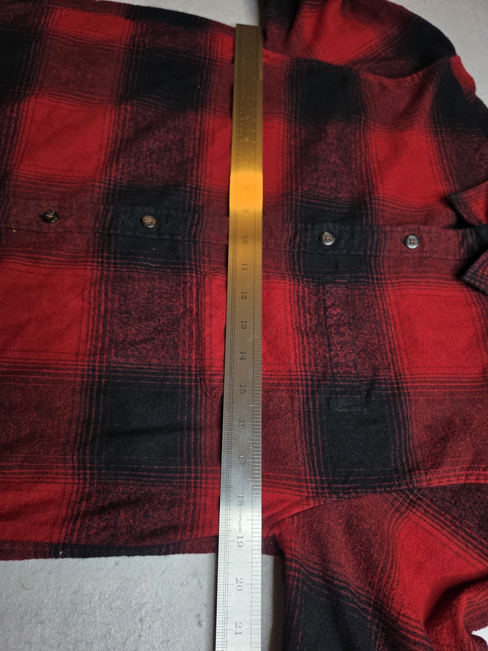 Abercrombie & Fitch Men's Soft Red Plaid Flannel Shirt Size XS - Picture 6 of 7